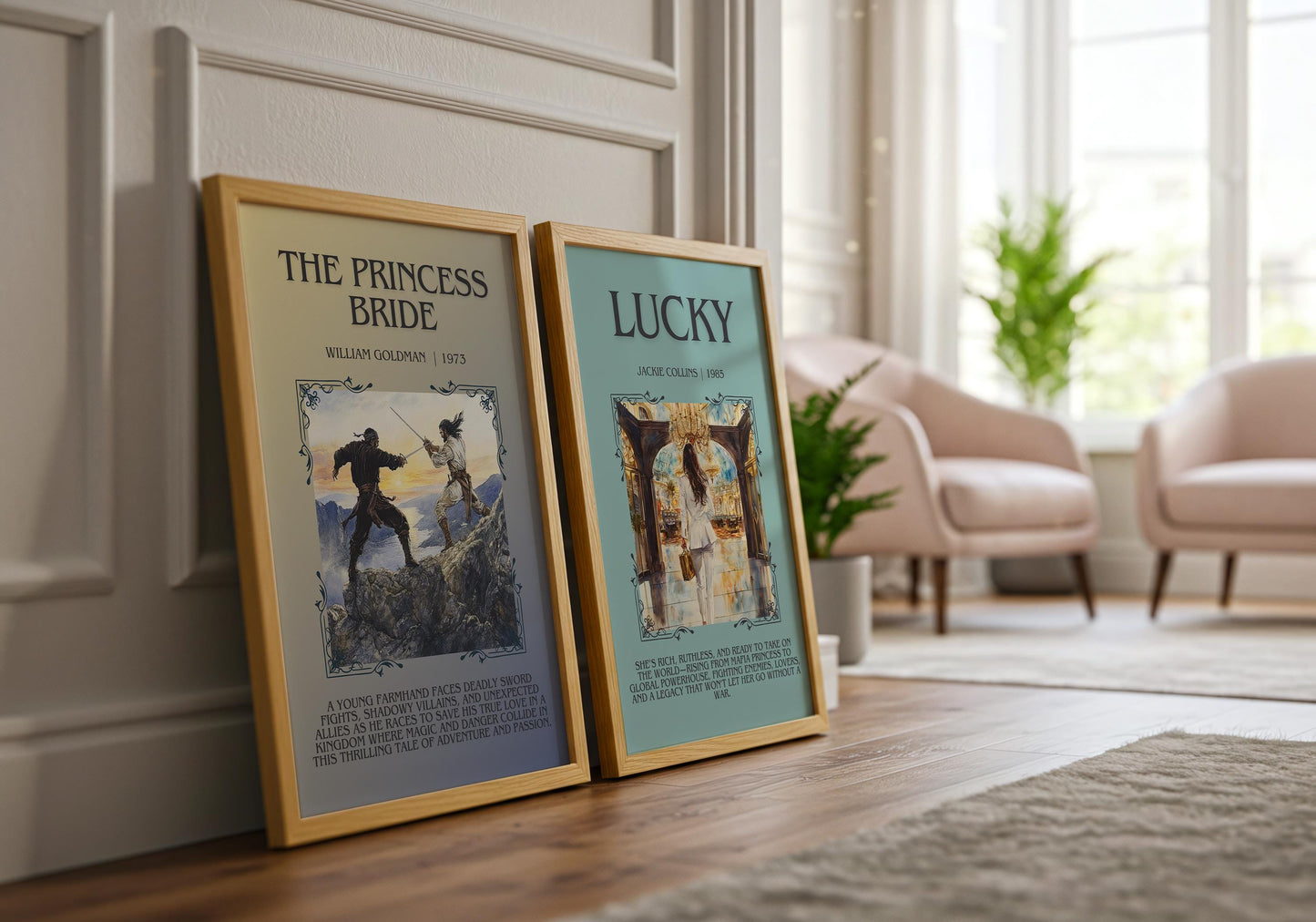 Lucky by Jackie Collins Descriptive, High Quality Poster Print.Free Delivery Wall Art. Author&Blurb Book Artwork Novel Nook Library Gift