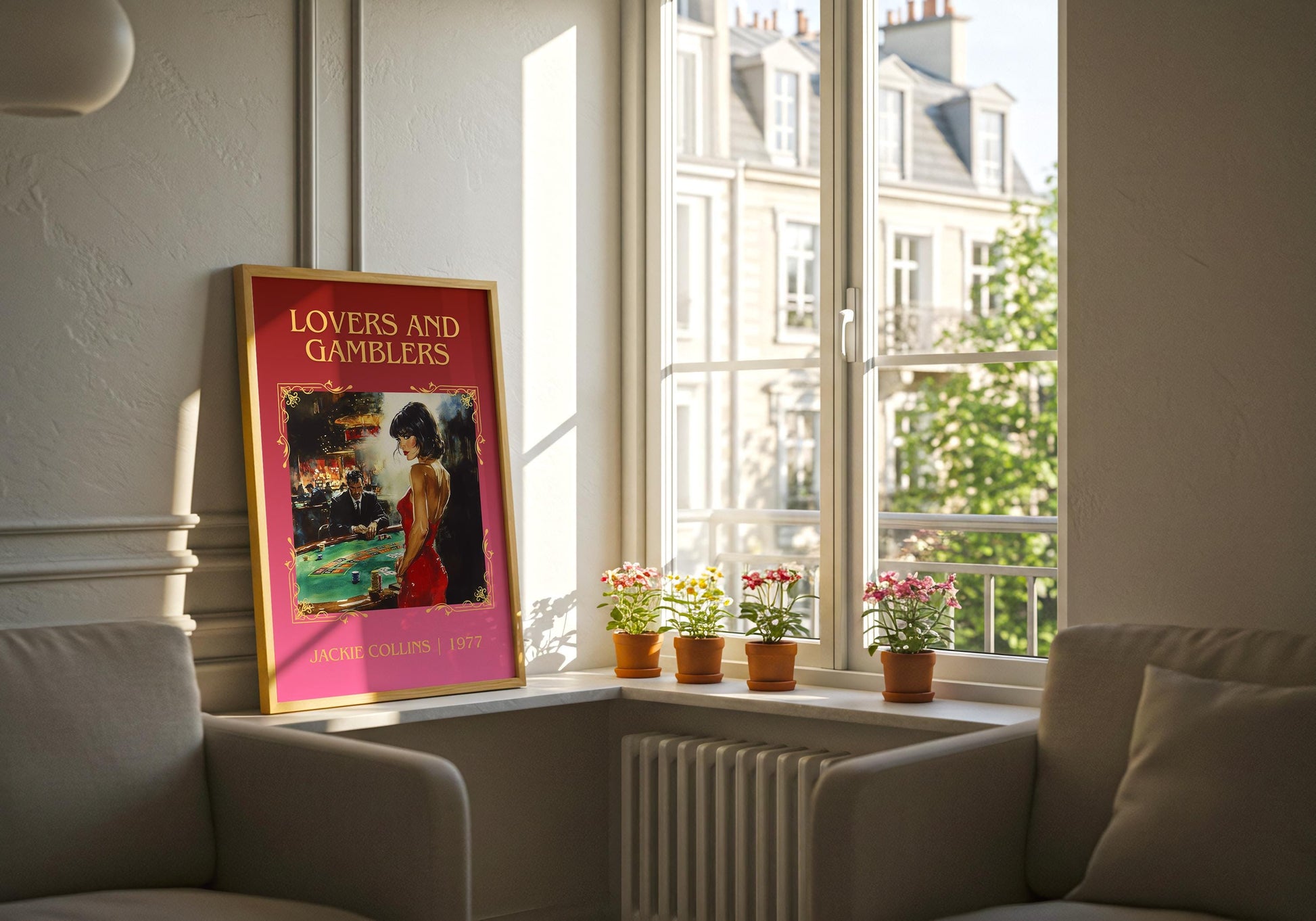 Lovers And Gamblers by Jackie Collins High Quality Poster Print. Free Delivery Wall Art-Author&Blurb Book Minimalist Home Gift Cover Library