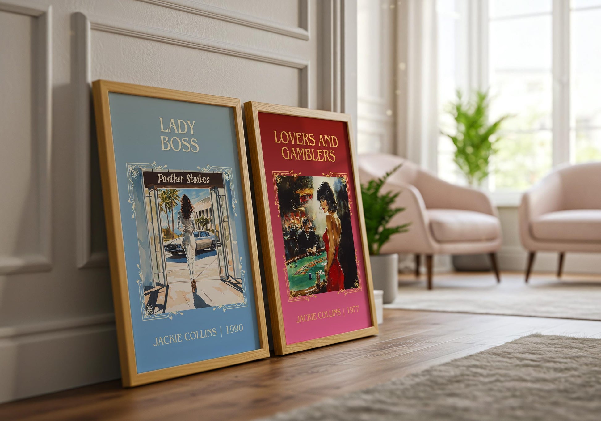 Lovers And Gamblers by Jackie Collins High Quality Poster Print. Free Delivery Wall Art-Author&Blurb Book Minimalist Home Gift Cover Library