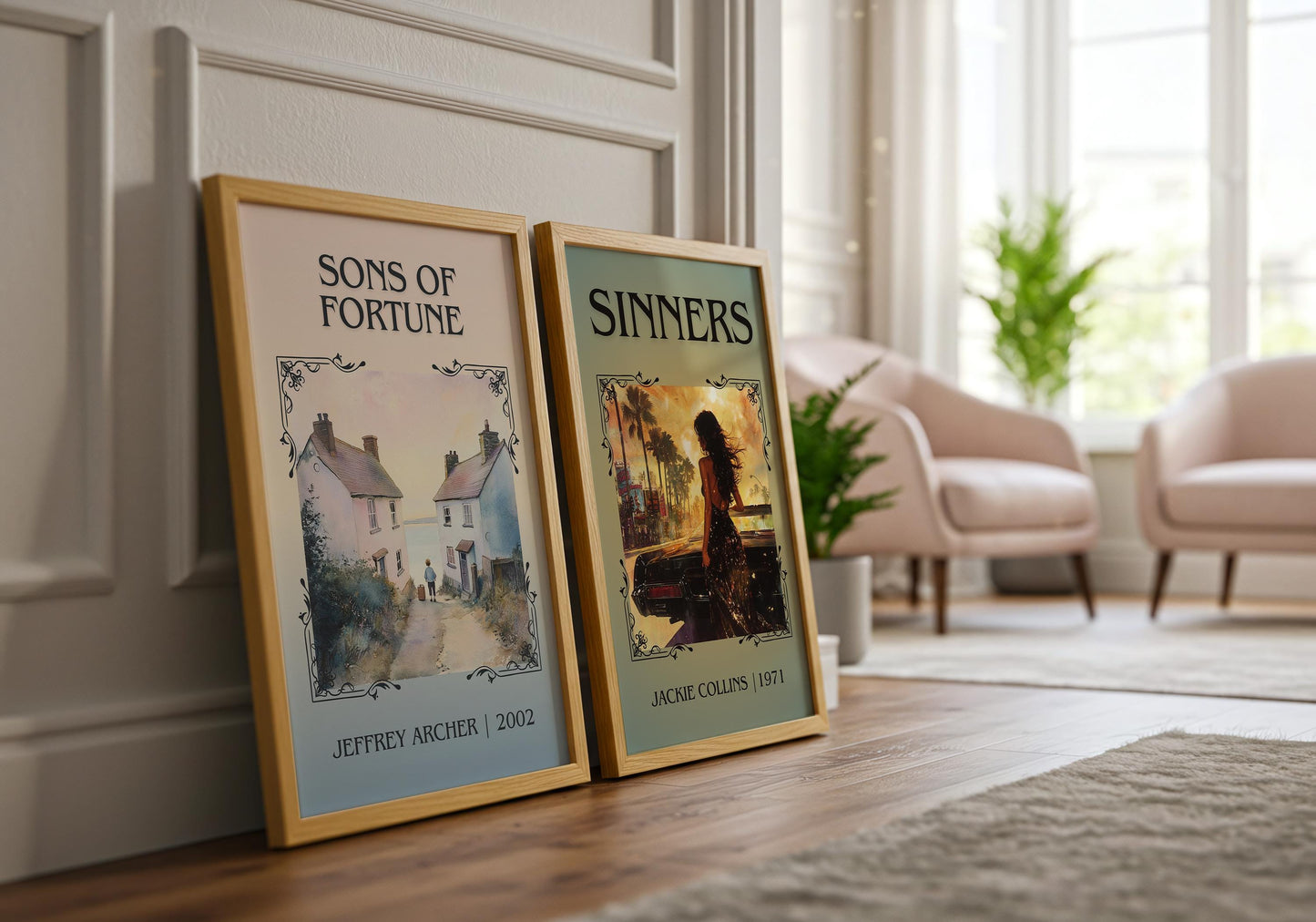 Sons Of Fortune by Jeffrey Archer High Quality Poster Print. Free Delivery Wall Art. Author & Blurb Book/Novel Minimalist Gift Library Nook