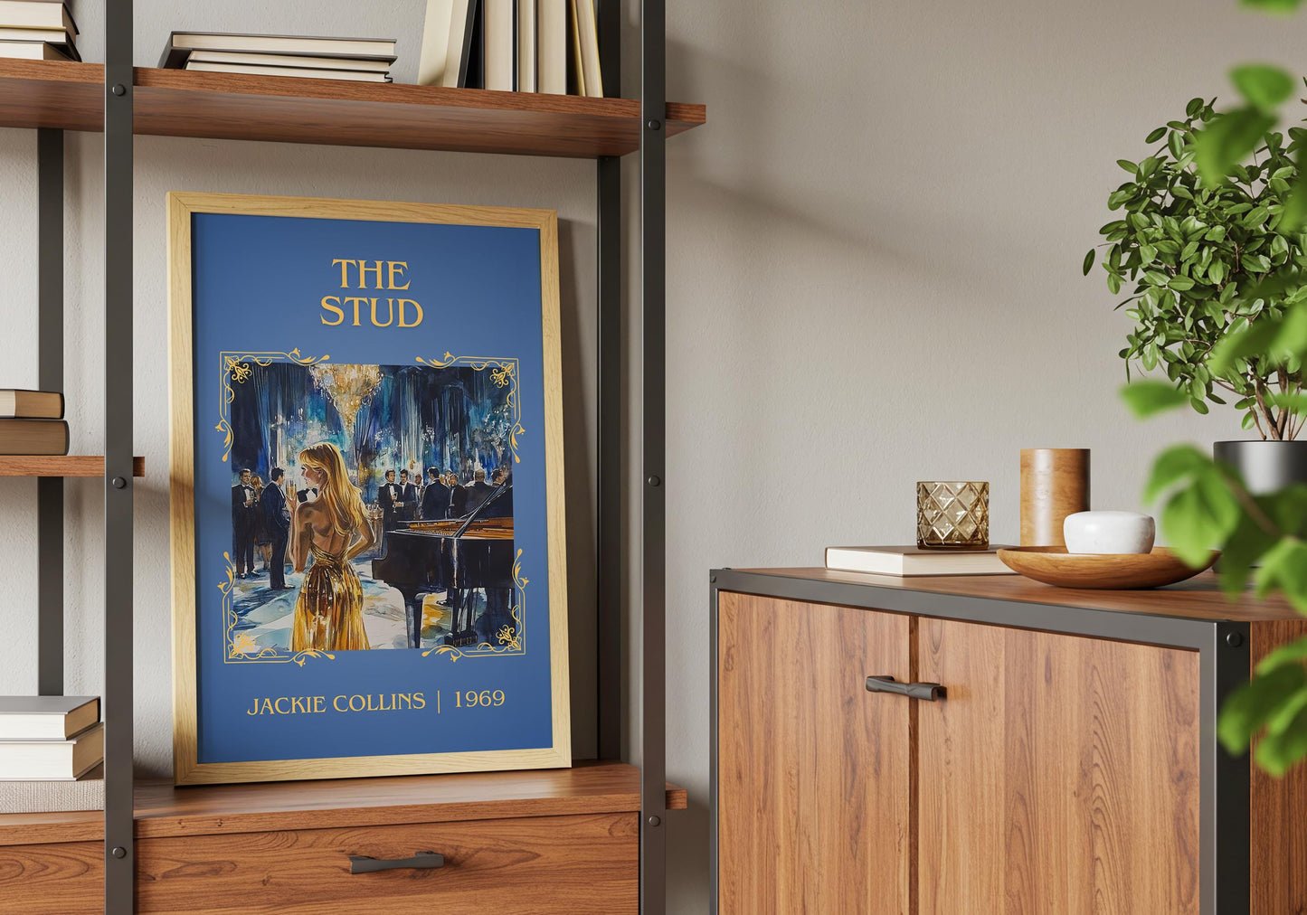 The Stud by Jackie Collins High Quality Poster Print. Free Delivery Wall Art. Author & Blurb Book/Novel Minimalist Gift Nook Library