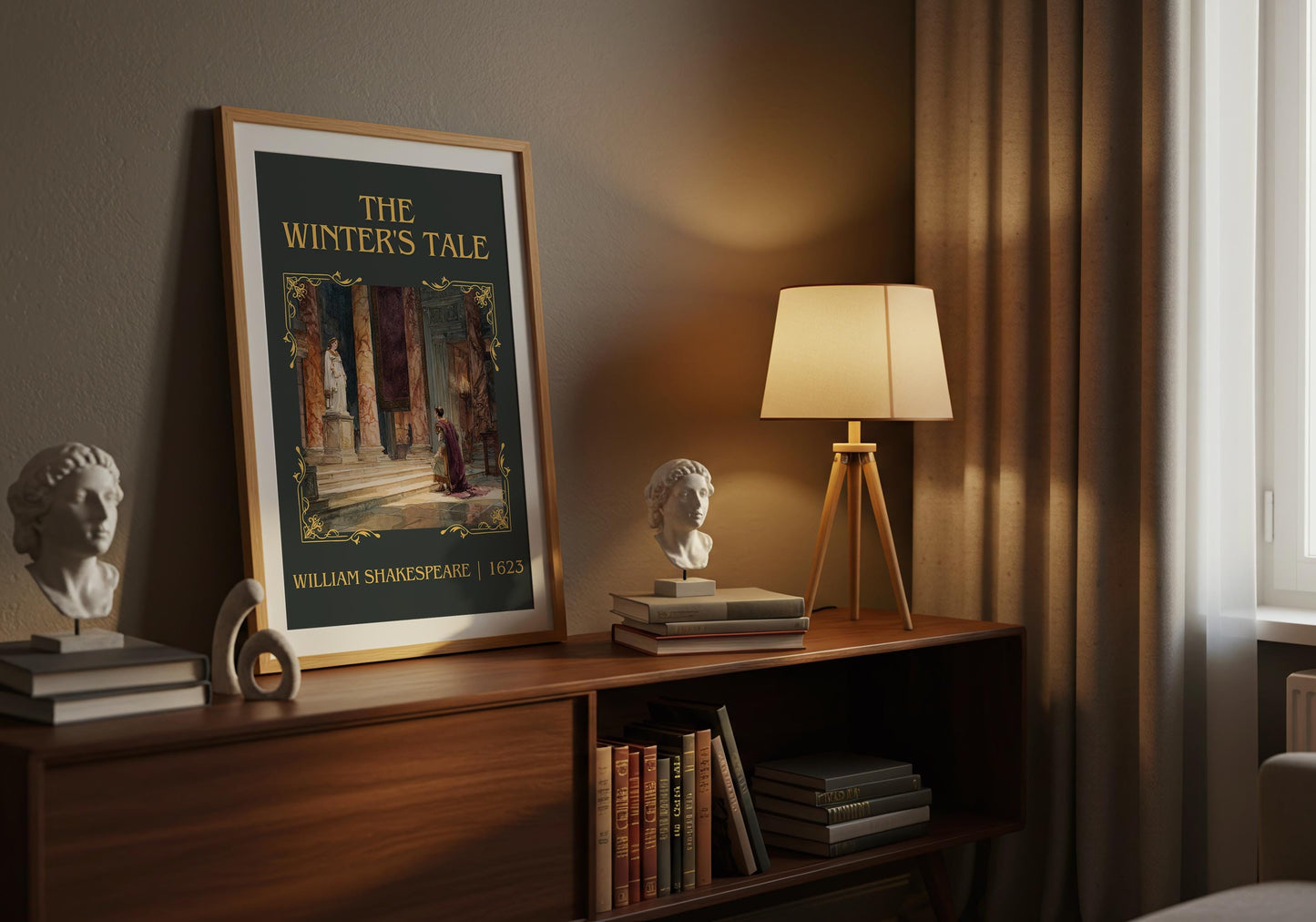 The Winter's Tale by William Shakespeare High Quality Poster Print.Free Delivery Wall Art. Author Book Nook Minimalist Gift