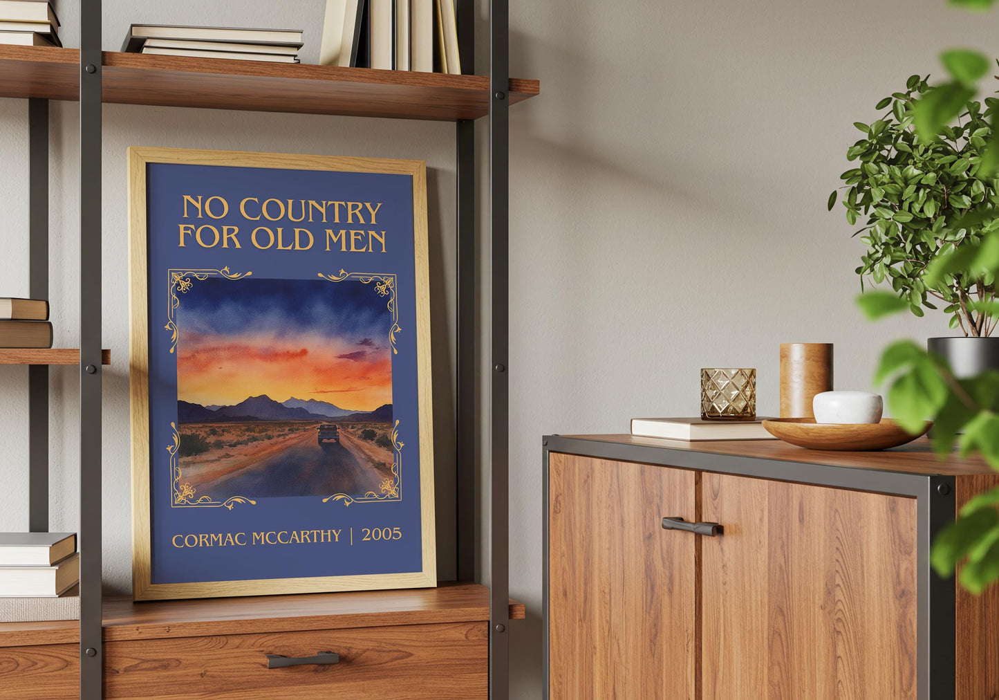 No Country For Old Men by Cormac McCarthy High Quality Poster Print.Fast Delivery Wall Art. Author, Title Book/Novel Artwork Minimalist Gift