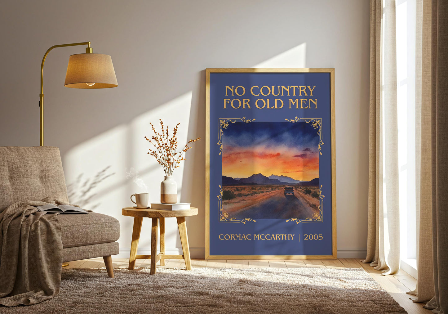 No Country For Old Men by Cormac McCarthy High Quality Poster Print.Fast Delivery Wall Art. Author, Title Book/Novel Artwork Minimalist Gift
