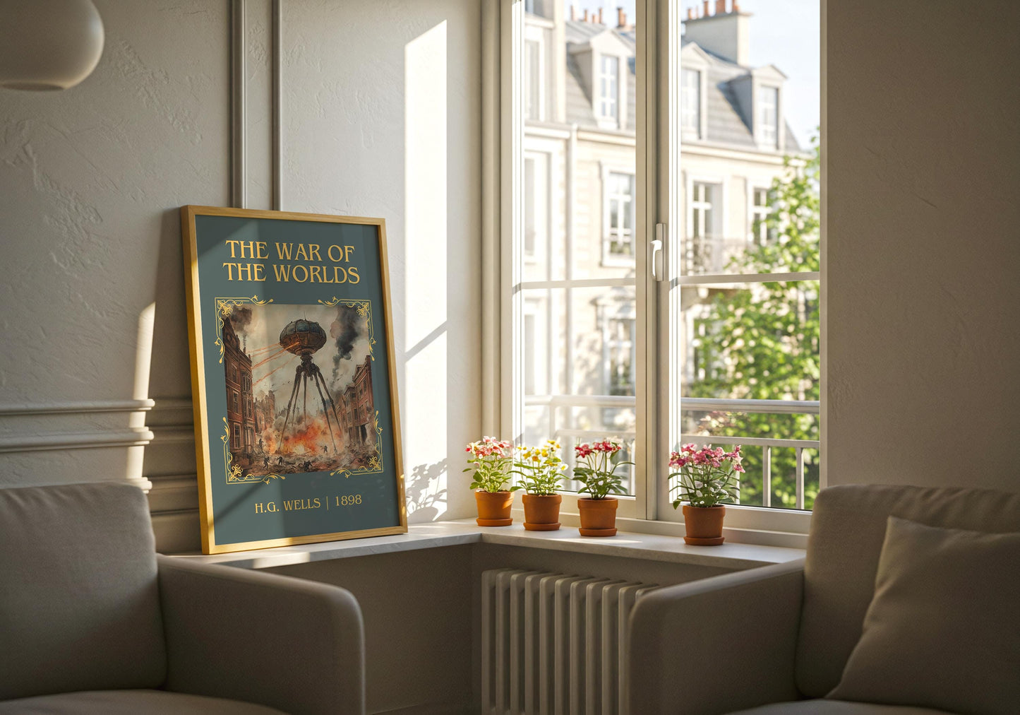 The War Of The Worlds by H.G. Wells High Quality Poster Print.Fast Delivery Wall Art. Author, Title Book Artwork Minimalist Home Decor Gift