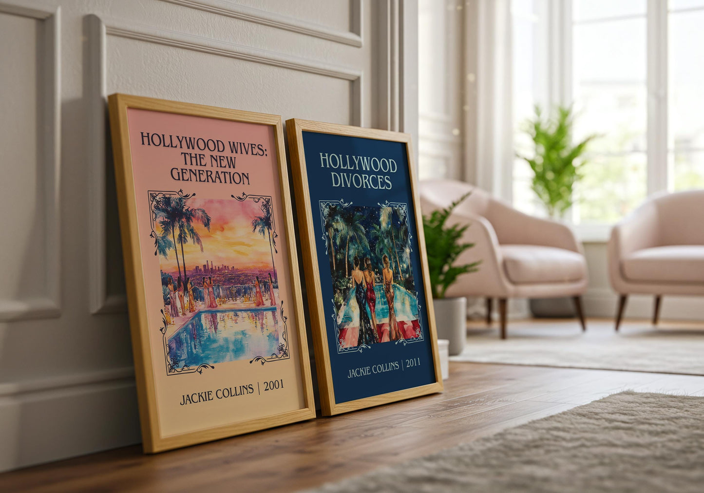 Hollywood Wives: The New Generation by Jackie Collins High Quality Poster Print. Fast, Free Delivery Wall Art. Book Artwork-Minimalist Gift