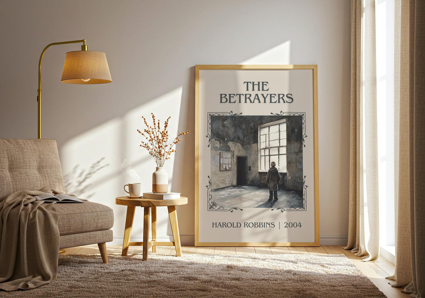 The Betrayers by Harold Robbins High Quality Poster Print. Free Delivery Wall Art. Author Book Artwork-Minimalist Gift Library Nook Art
