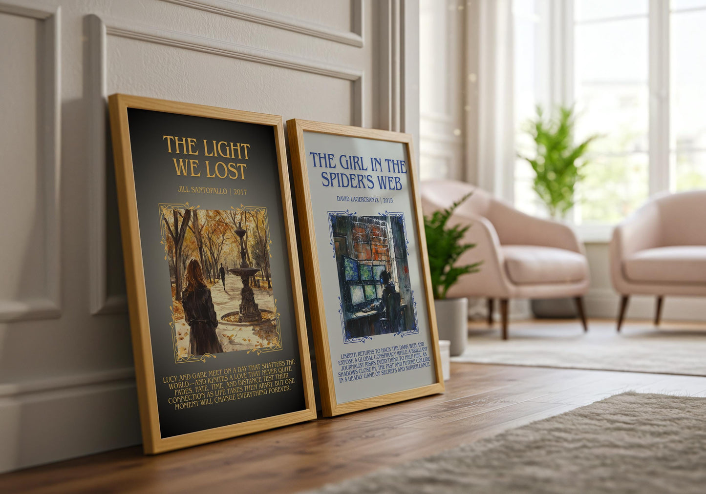 The Light We Lost by Jill Santopallo Descriptive, High Quality Poster Print.Free Delivery Wall Art.Author&Blurb Book Nook Gift Library