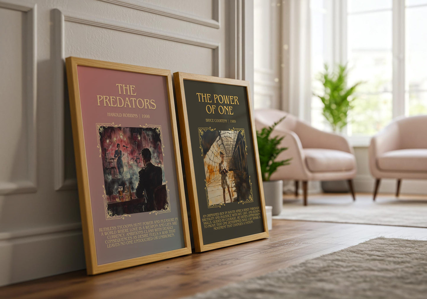 The Predators by Harold Robbins Descriptive, High Quality Poster Print.Free Delivery Wall Art.Author&Blurb Book Nook Gift Library