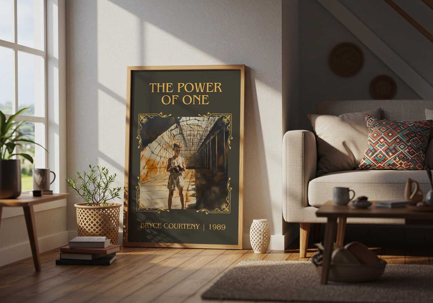 The Power Of One by Bryce Courtney High Quality Poster Print-Free Delivery Wall Art. Author Book Artwork-Minimalist Gift Library Nook Gift