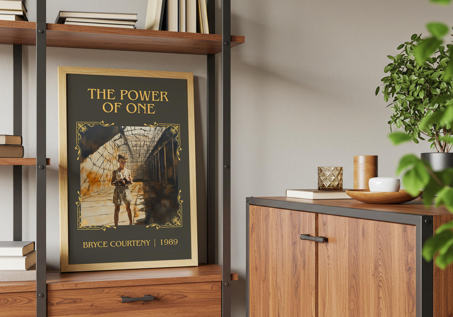 The Power Of One by Bryce Courtney High Quality Poster Print-Free Delivery Wall Art. Author Book Artwork-Minimalist Gift Library Nook Gift