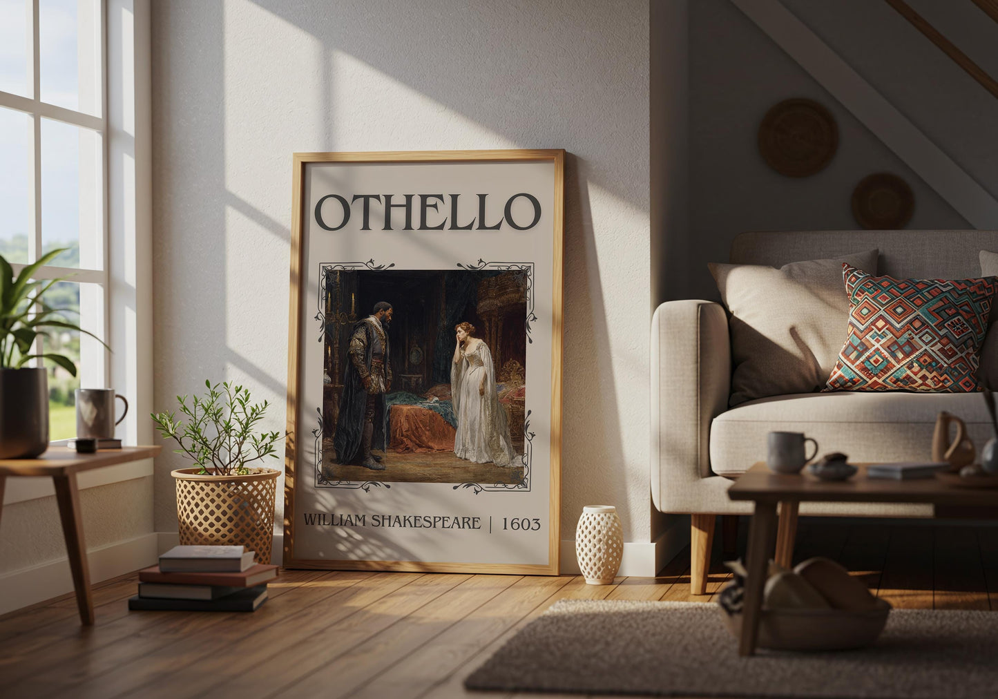 Othello by William Shakespeare High Quality Poster Print-Free Delivery Wall Art. Author Book Artwork-Minimalist Gift Nook Library Play