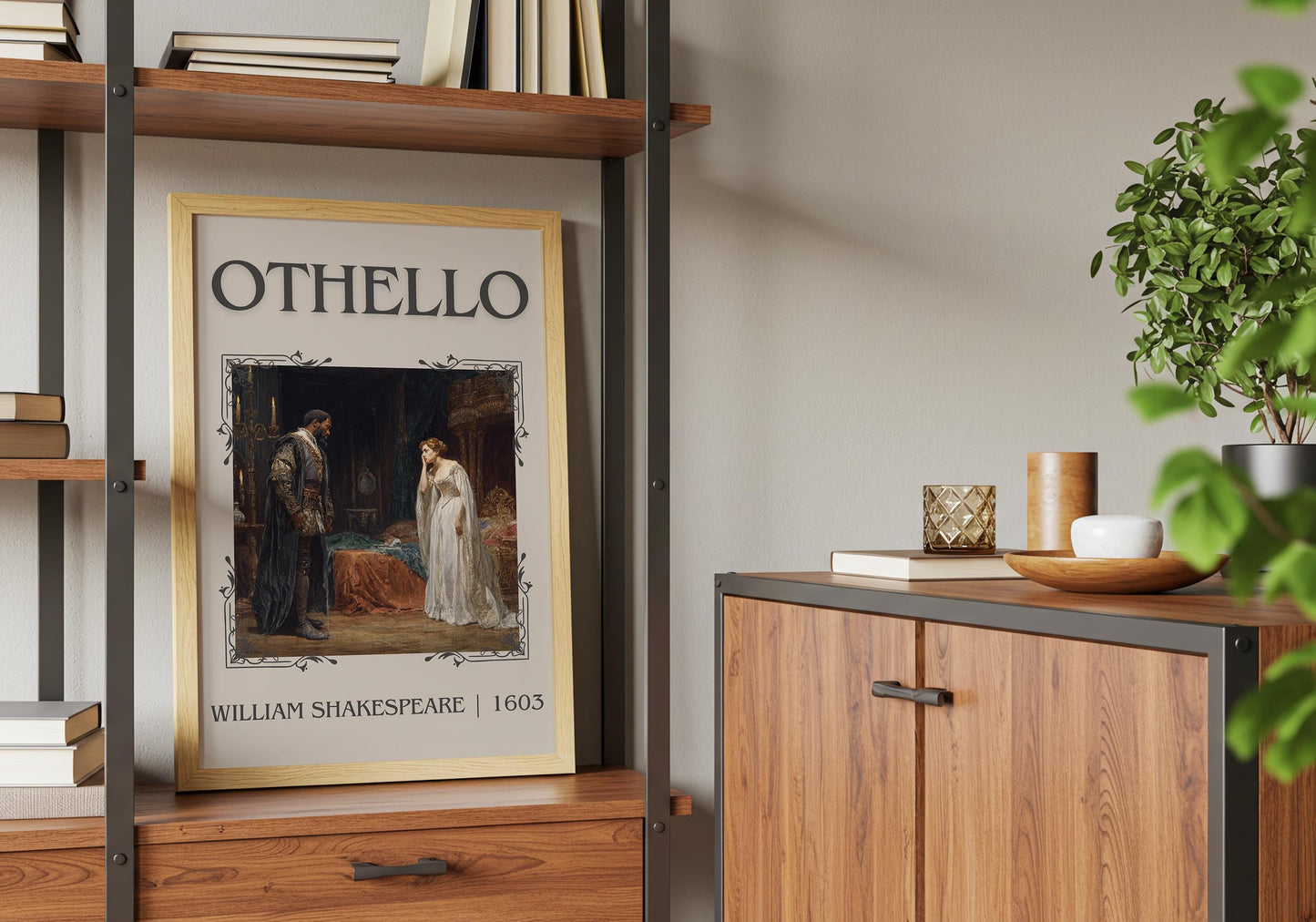 Othello by William Shakespeare High Quality Poster Print-Free Delivery Wall Art. Author Book Artwork-Minimalist Gift Nook Library Play