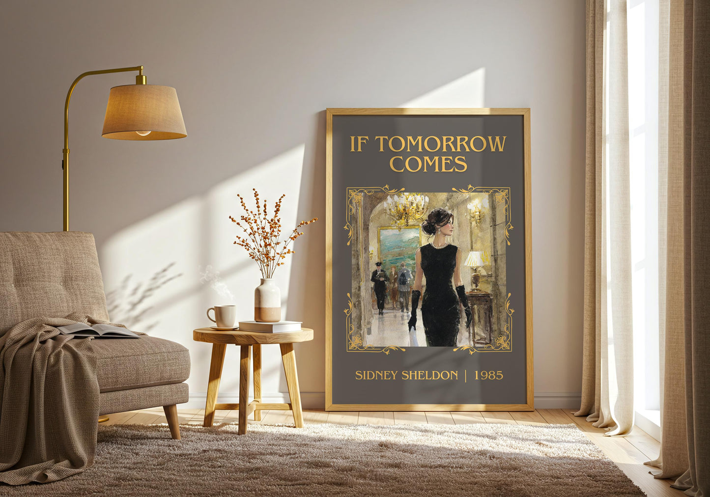 If Tomorrow Comes by Sidney Sheldon High Quality Poster Print. Free Delivery Wall Art. Author&Title Graphic Book Minimalist Kids Book