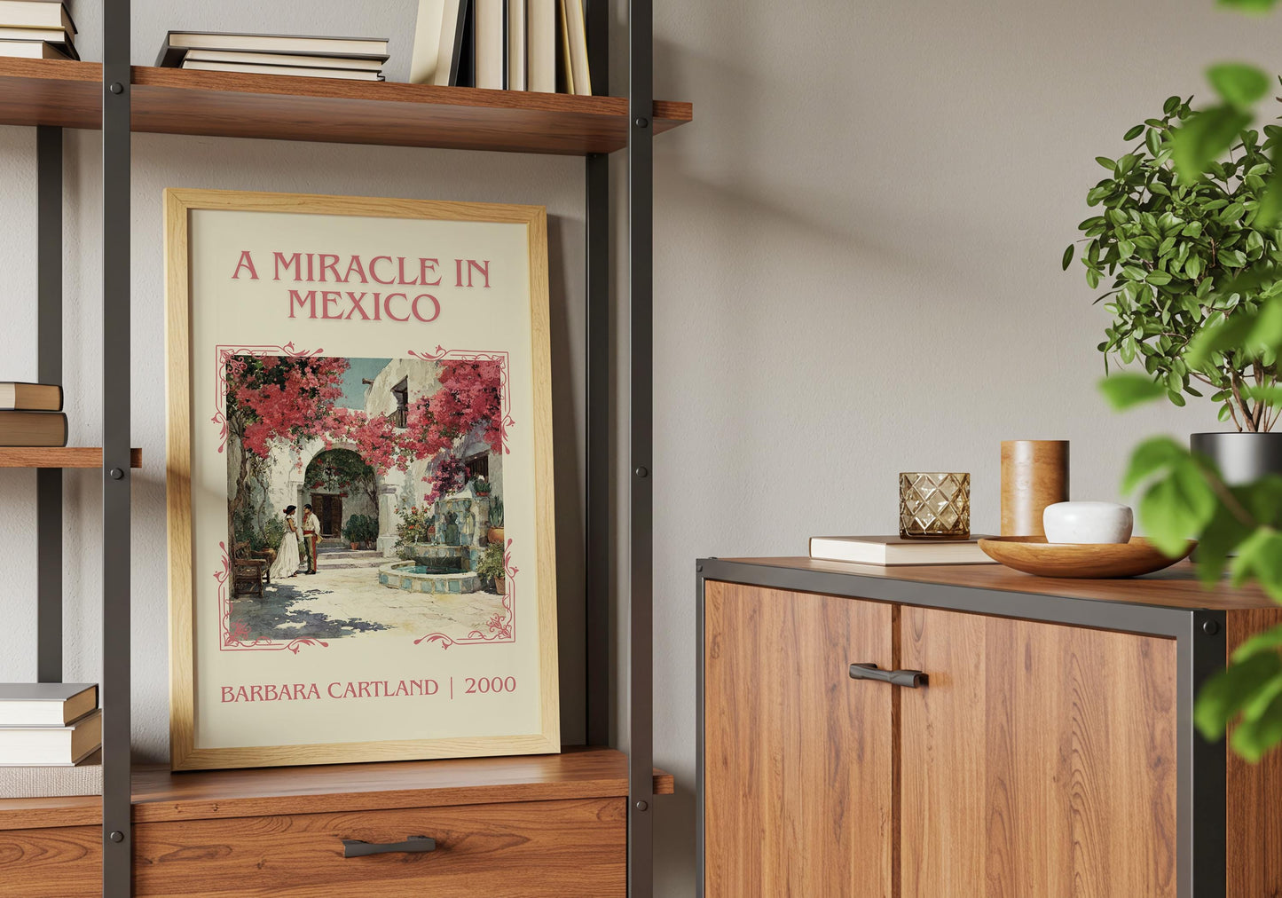A Miracle In Mexico by Barbara Cartland High Quality Poster Print.Wall Art. Title,Author Book/Novel Artwork. Minimalist Clean Book Lover