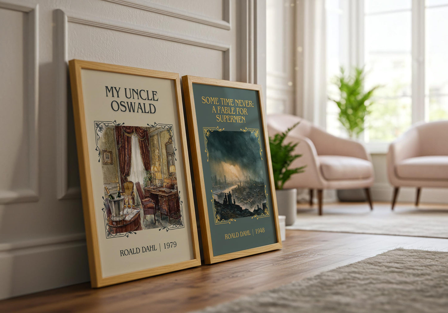 My Uncle Oswald by Roald Dahl High Quality Poster Print. Free Delivery Wall Art. Author&Title Graphic Book Minimalist Home