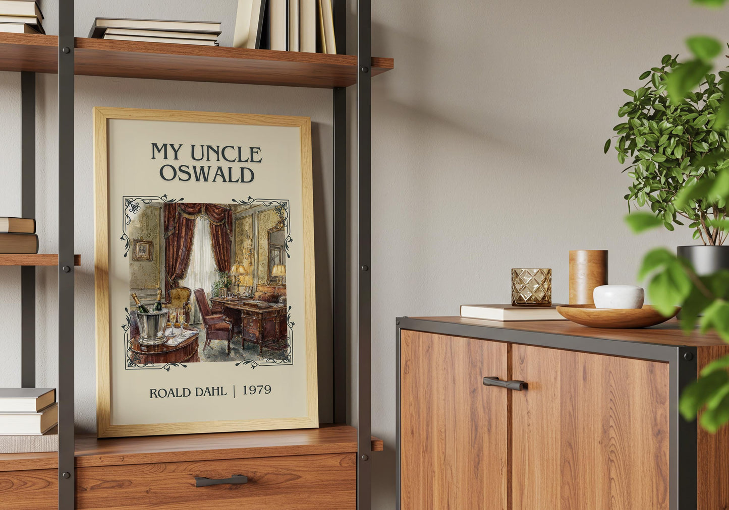 My Uncle Oswald by Roald Dahl High Quality Poster Print. Free Delivery Wall Art. Author&Title Graphic Book Minimalist Home