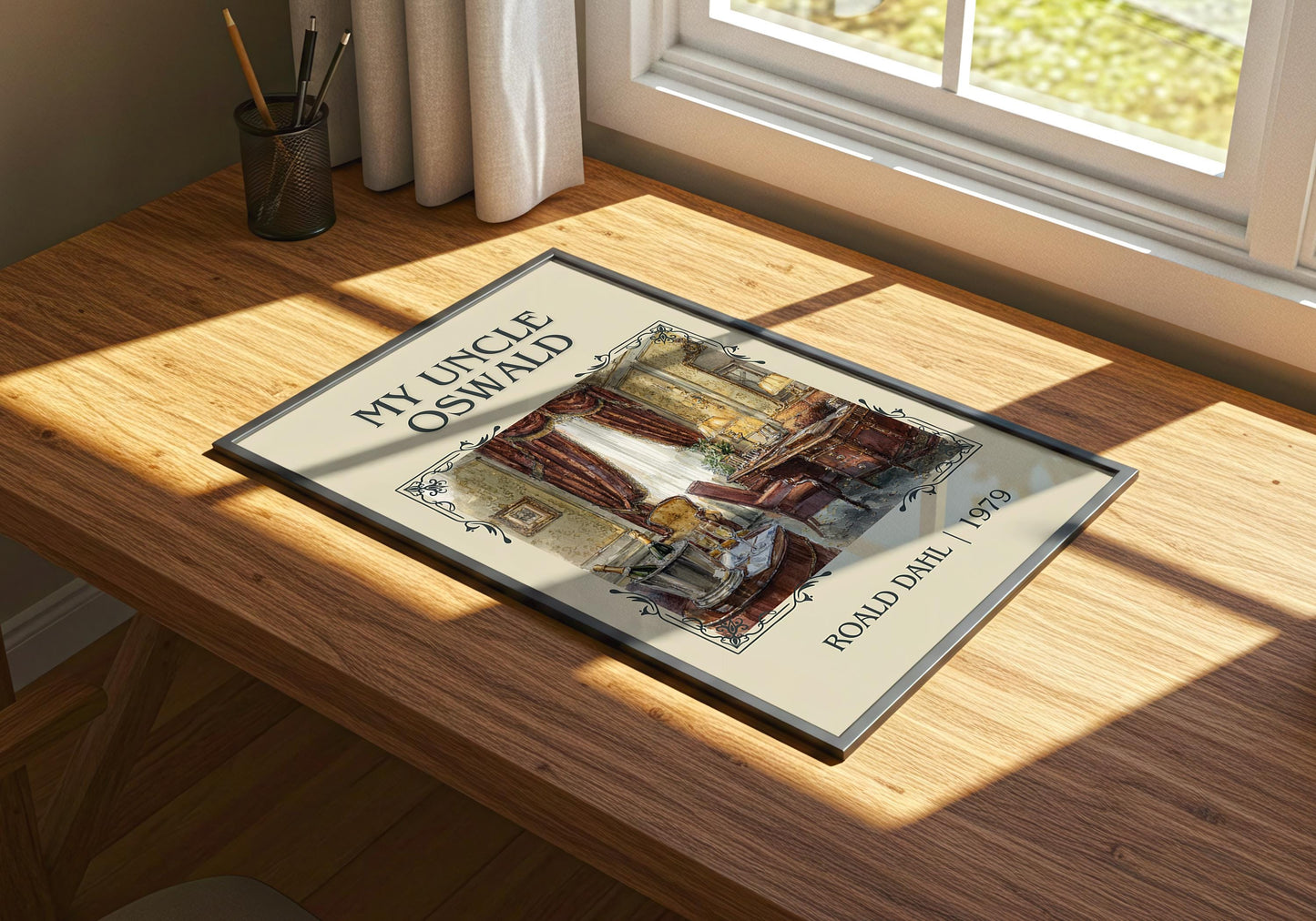 My Uncle Oswald by Roald Dahl High Quality Poster Print. Free Delivery Wall Art. Author&Title Graphic Book Minimalist Home