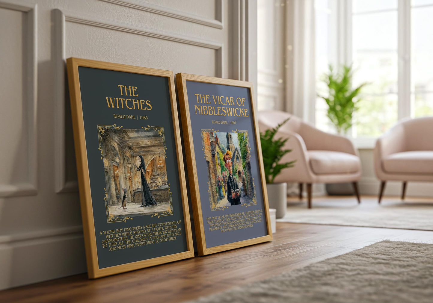 The Vicar Of Nibbleswicke by Roald Dahl Descriptive, High Quality Poster Print.Free Delivery Wall Art. Blurb Nook Gift Library Kids Book