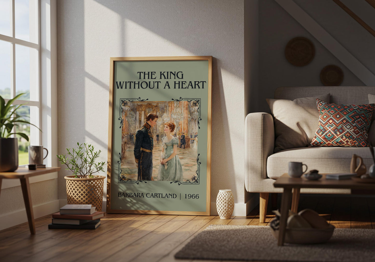 The King Without A Heart by Barbara Cartland Descriptive, High Quality Poster Print.Free Delivery Wall Art. Author&Blurb Book Nook Library