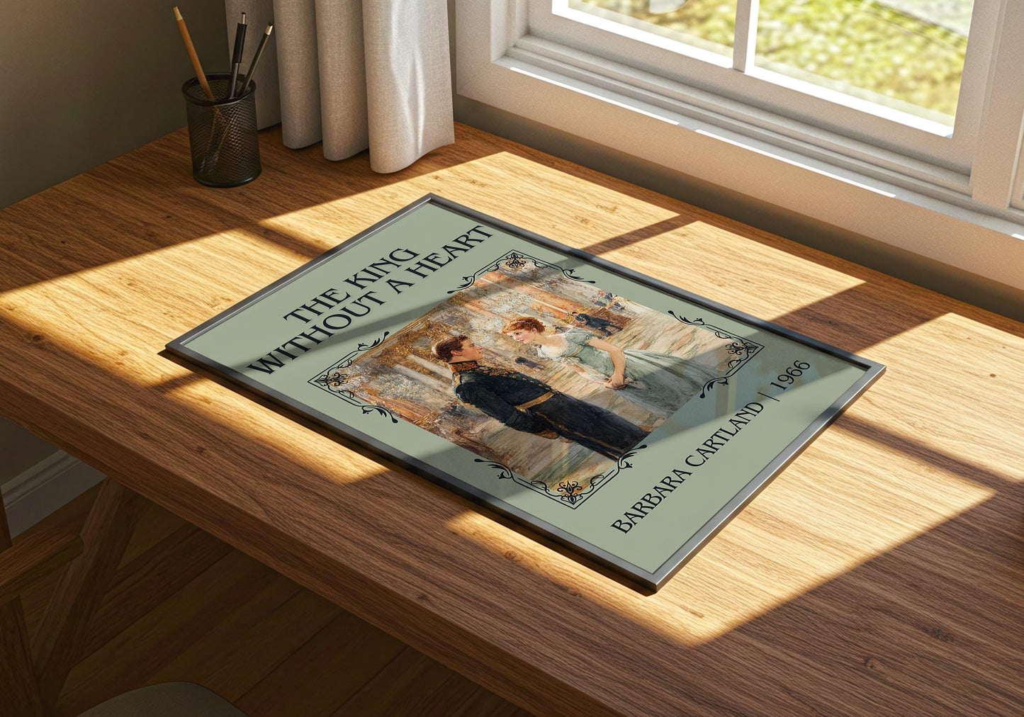 The King Without A Heart by Barbara Cartland Descriptive, High Quality Poster Print.Free Delivery Wall Art. Author&Blurb Book Nook Library