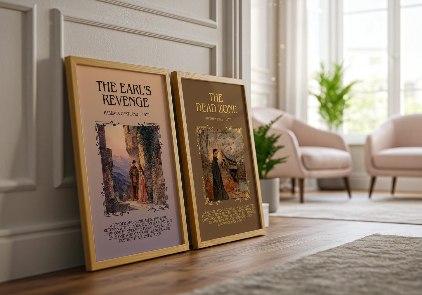 The Dead Zone by Stephen King Descriptive, High Quality Poster Print.Free Delivery Wall Art. Author&Blurb Book Nook Library Gift