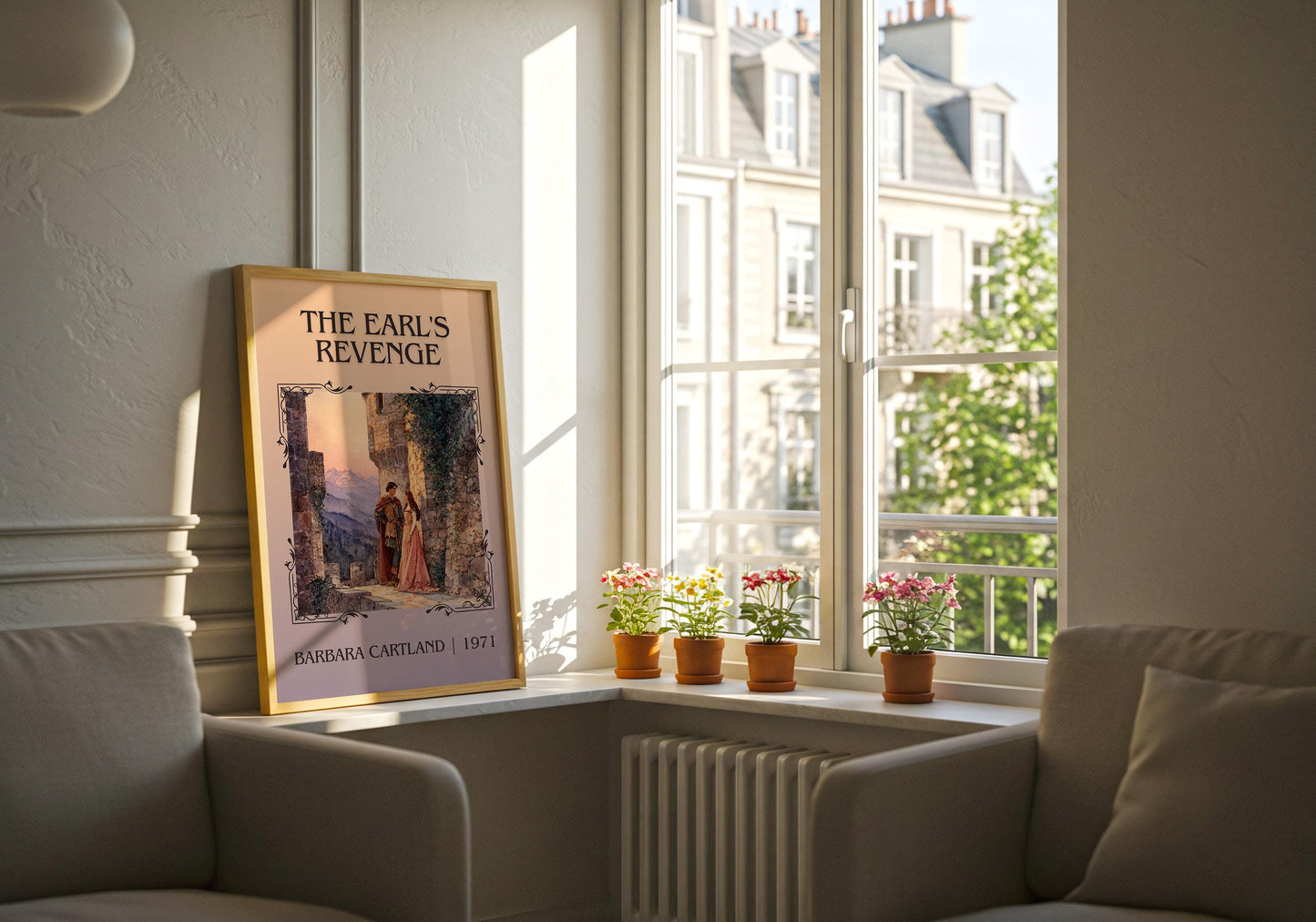 The Earl's Revenge by Barbara Cartland Descriptive, High Quality Poster Print.Free Delivery Wall Art. Author&Blurb Book Nook Library Gift