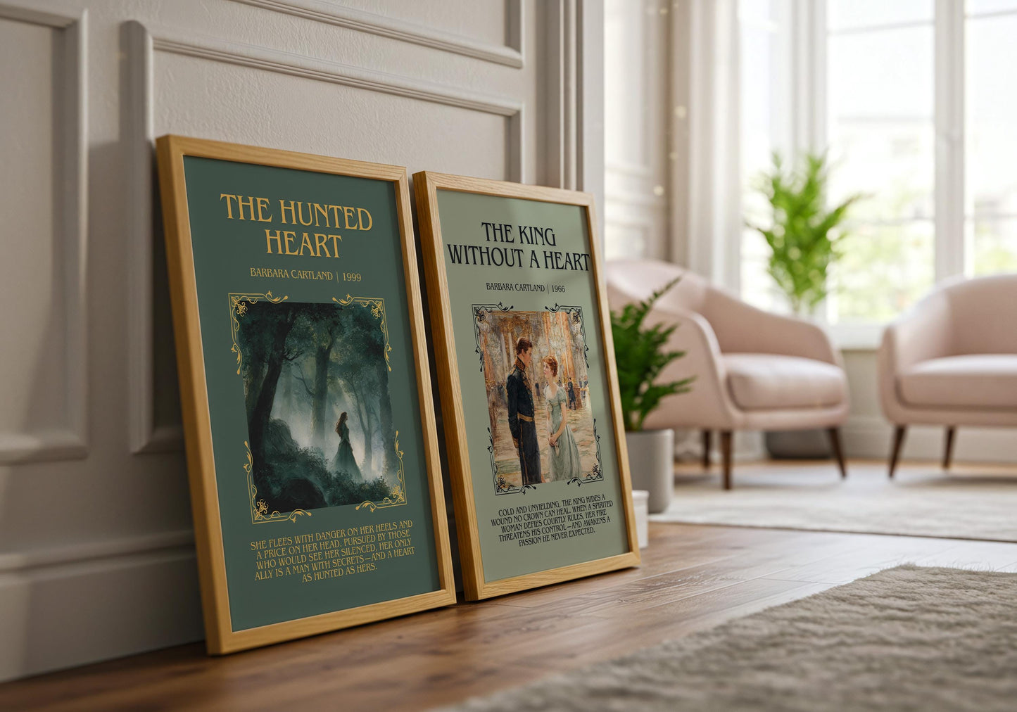 The King Without A Heart by Barbara Cartland Descriptive, High Quality Poster Print.Free Delivery Wall Art. Author&Blurb Book Nook Library