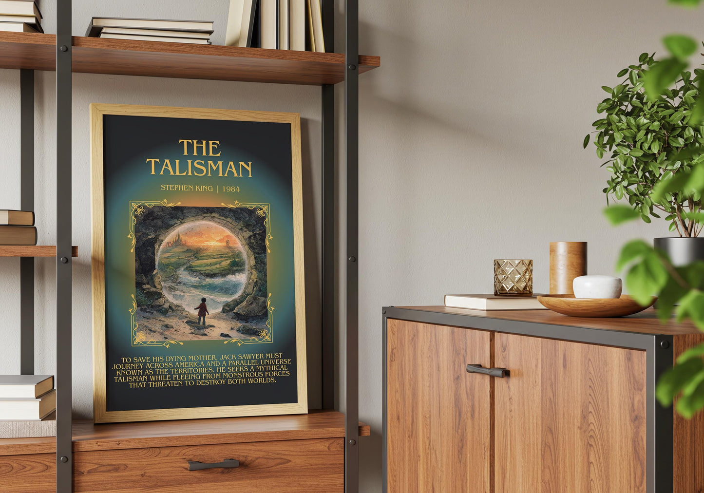 The Talisman by Stephen King Descriptive Poster Print.Free Delivery Wall Art Author&Blurb Book Artwork Novel Poster Minimalist