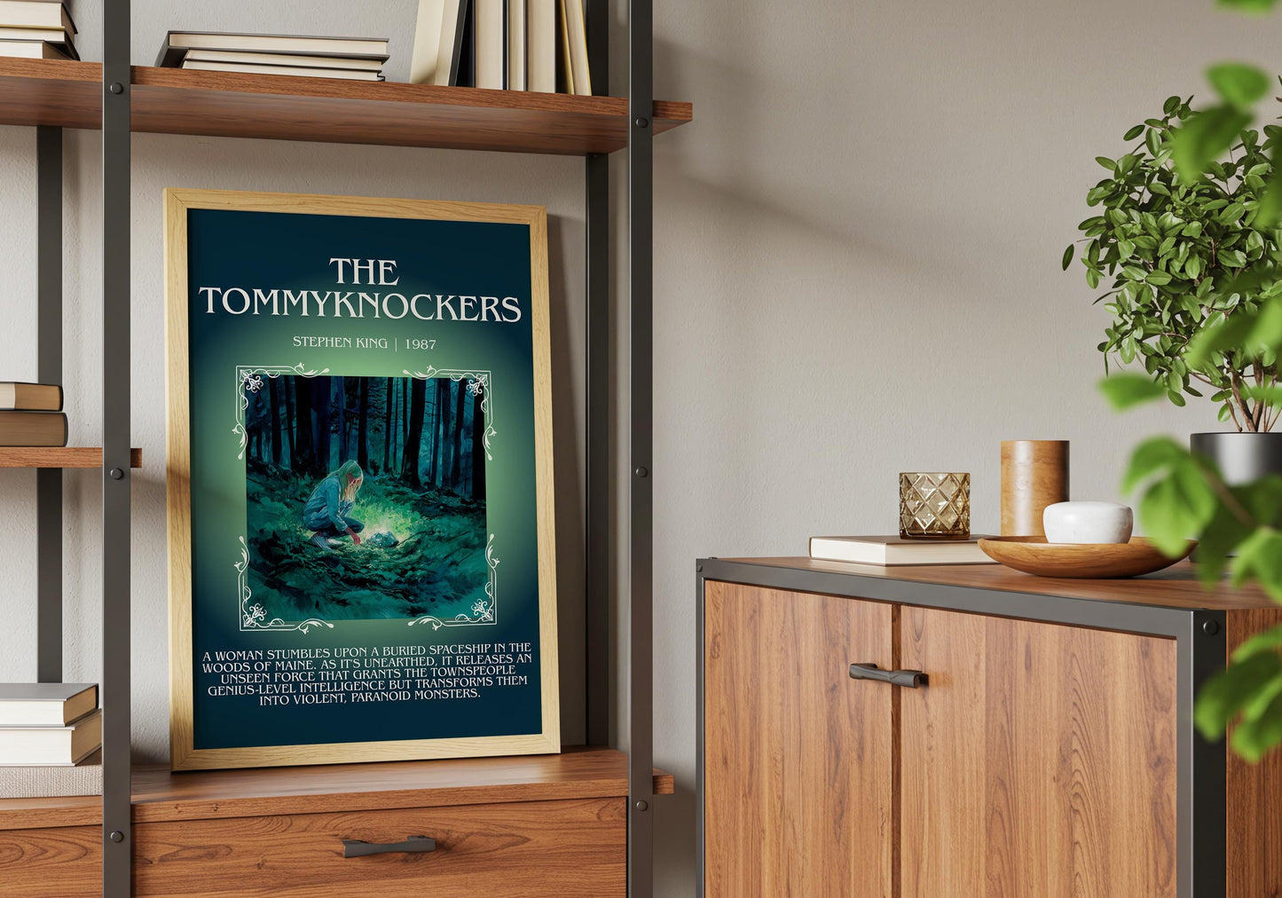 The Tommyknockers by Stephen King Descriptive Poster Print.Free Delivery Wall Art Author&Blurb Book Artwork Novel Poster Minimalist