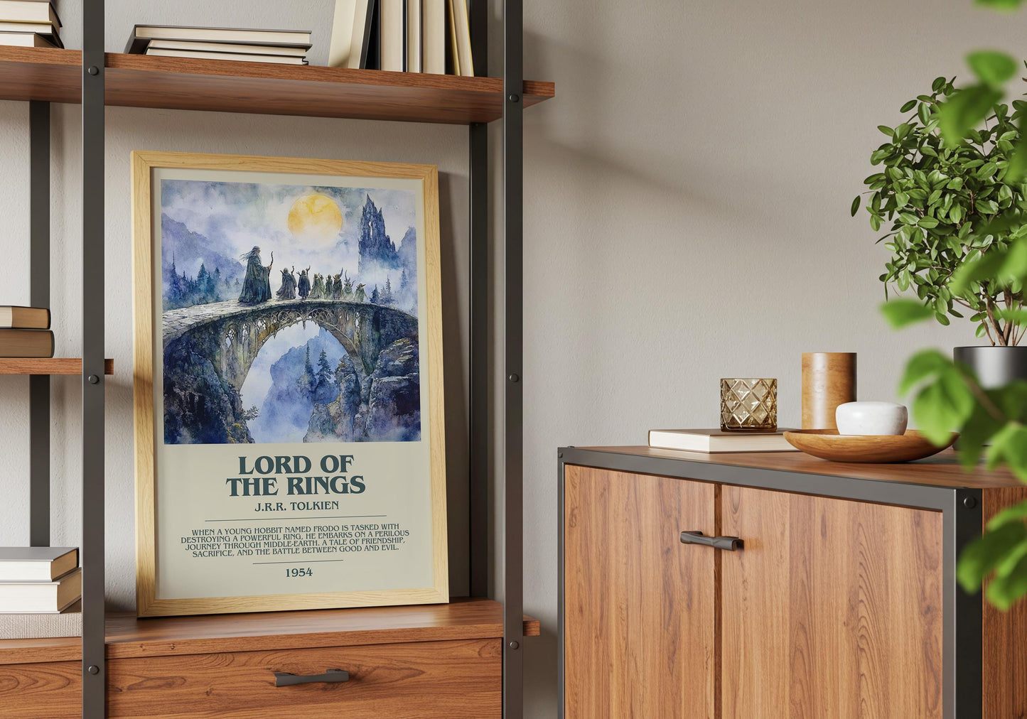 Lord Of The Rings by J.R.R. Tolkien | Descriptive Book Poster | Modern