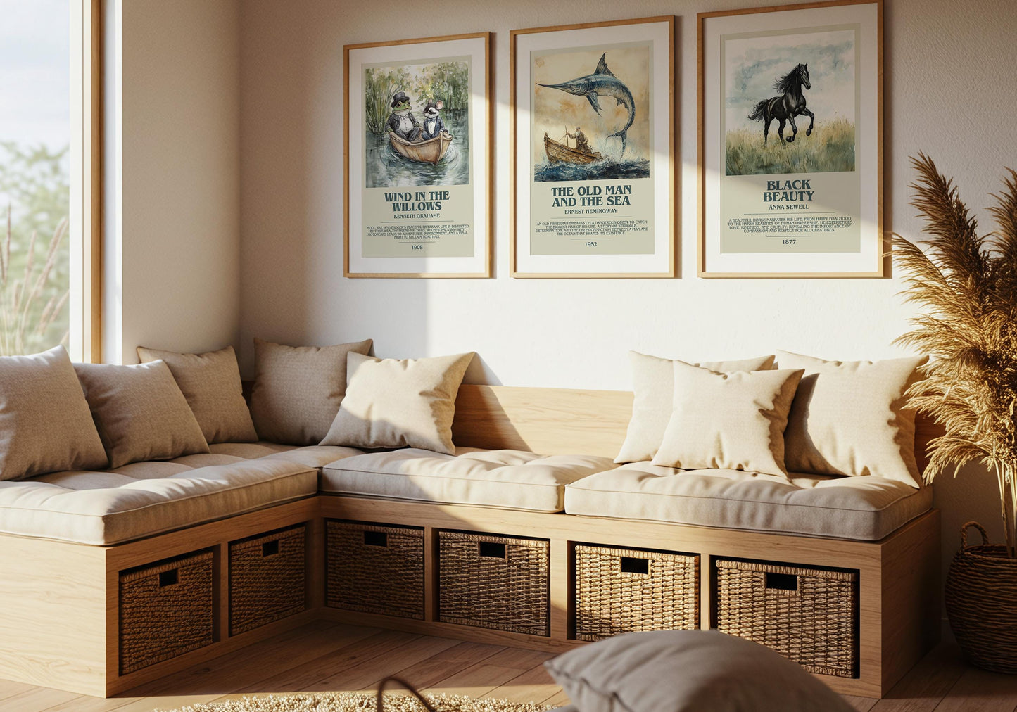 The Old Man And The Sea by Ernest Hemingway | Descriptive Book Poster | Modern