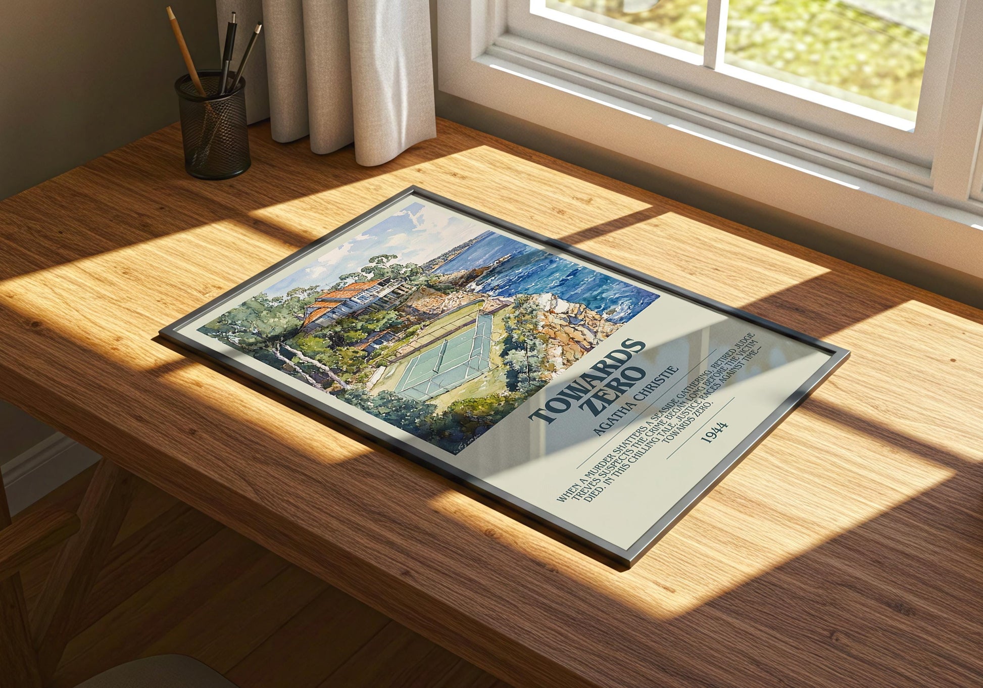 Towards Zero by Agatha Christie | Descriptive Book Poster | Modern