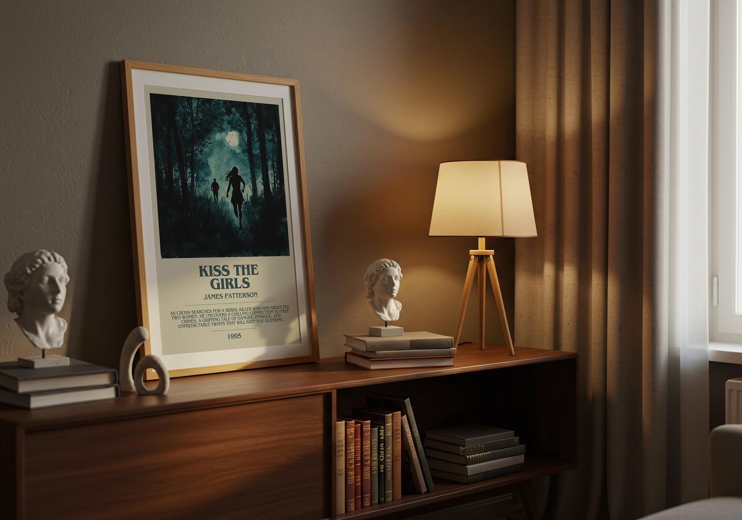 Kiss The Girls by James Patterson | Descriptive Book Poster | Modern