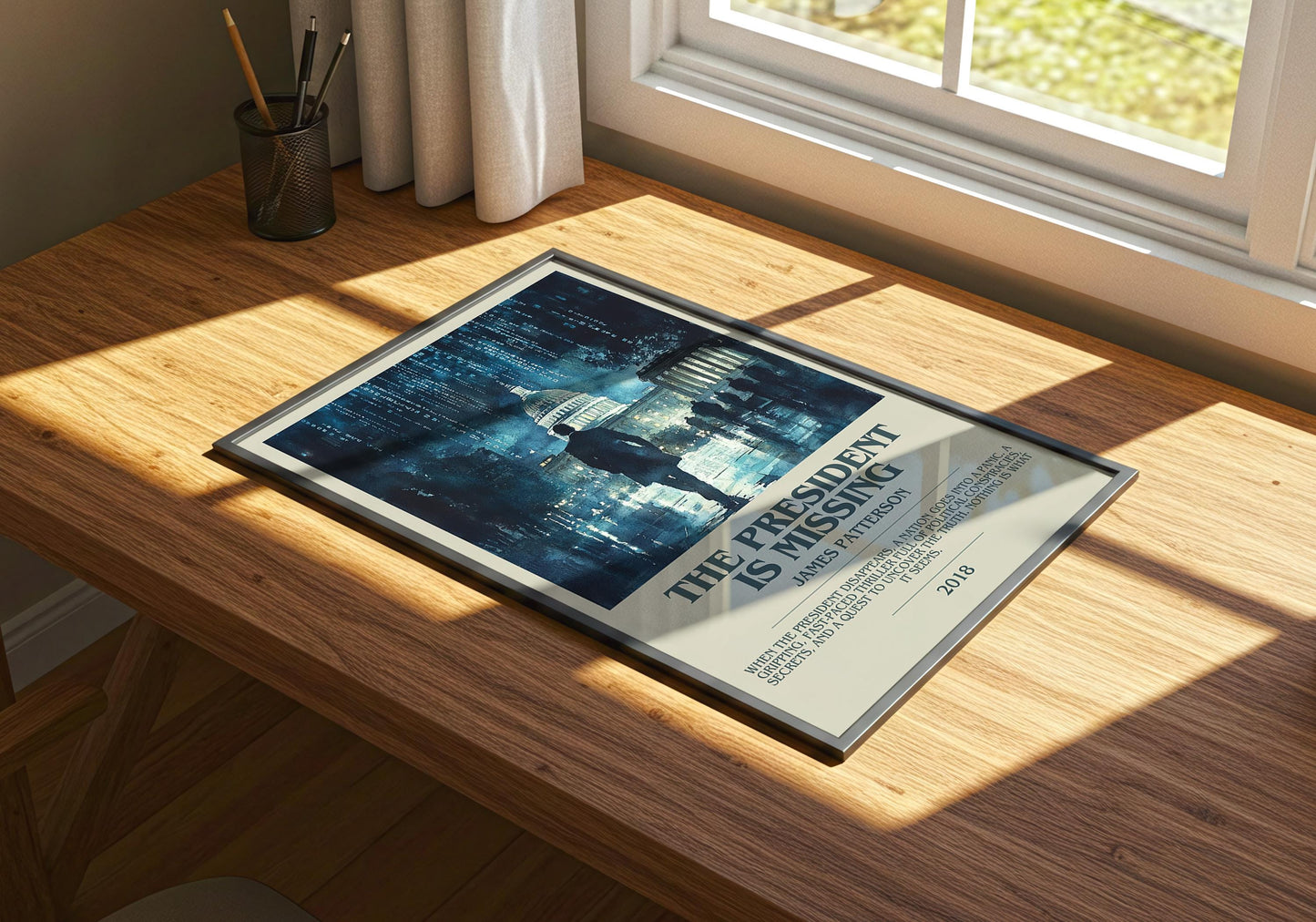 The President Is Missing by James Patterson | Descriptive Book Poster | Modern