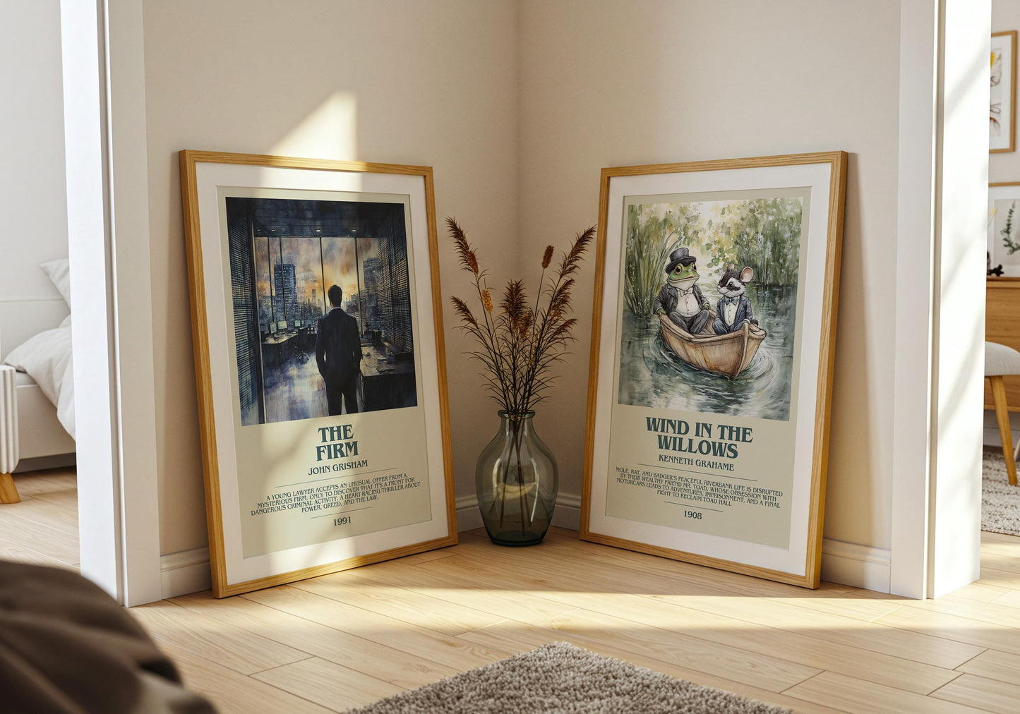The Firm by John Grisham Descriptive Poster Print. Free Delivery Wall Art Author & Blurb Book Artwork Novel Modern