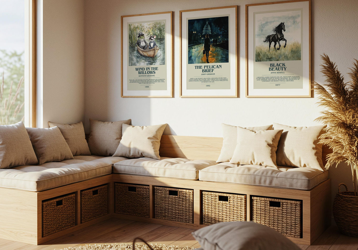 The Pelican Brief by John Grisham Descriptive Poster Print. Free Delivery Wall Art Author & Blurb Book Artwork Novel Modern