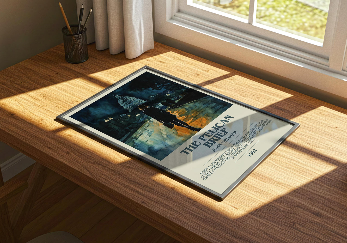 The Pelican Brief by John Grisham | Descriptive Book Poster | Modern