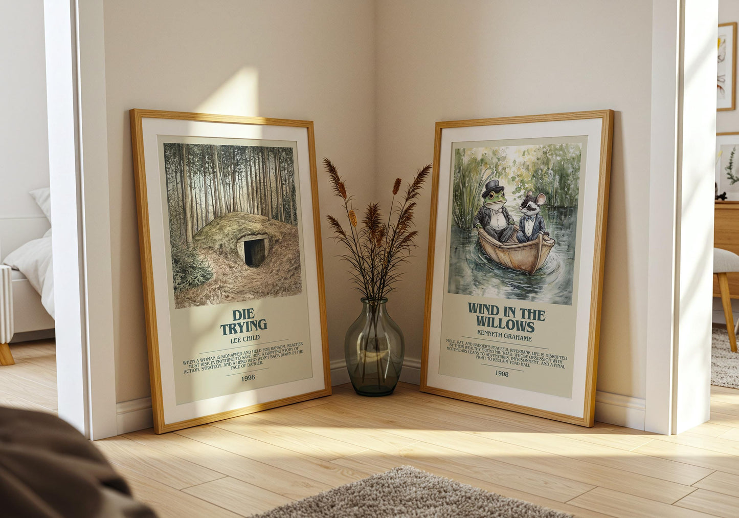 Die Trying by Lee Child Descriptive Poster Print. Free Delivery Wall Art Author & Blurb Book Artwork Novel Modern Gift