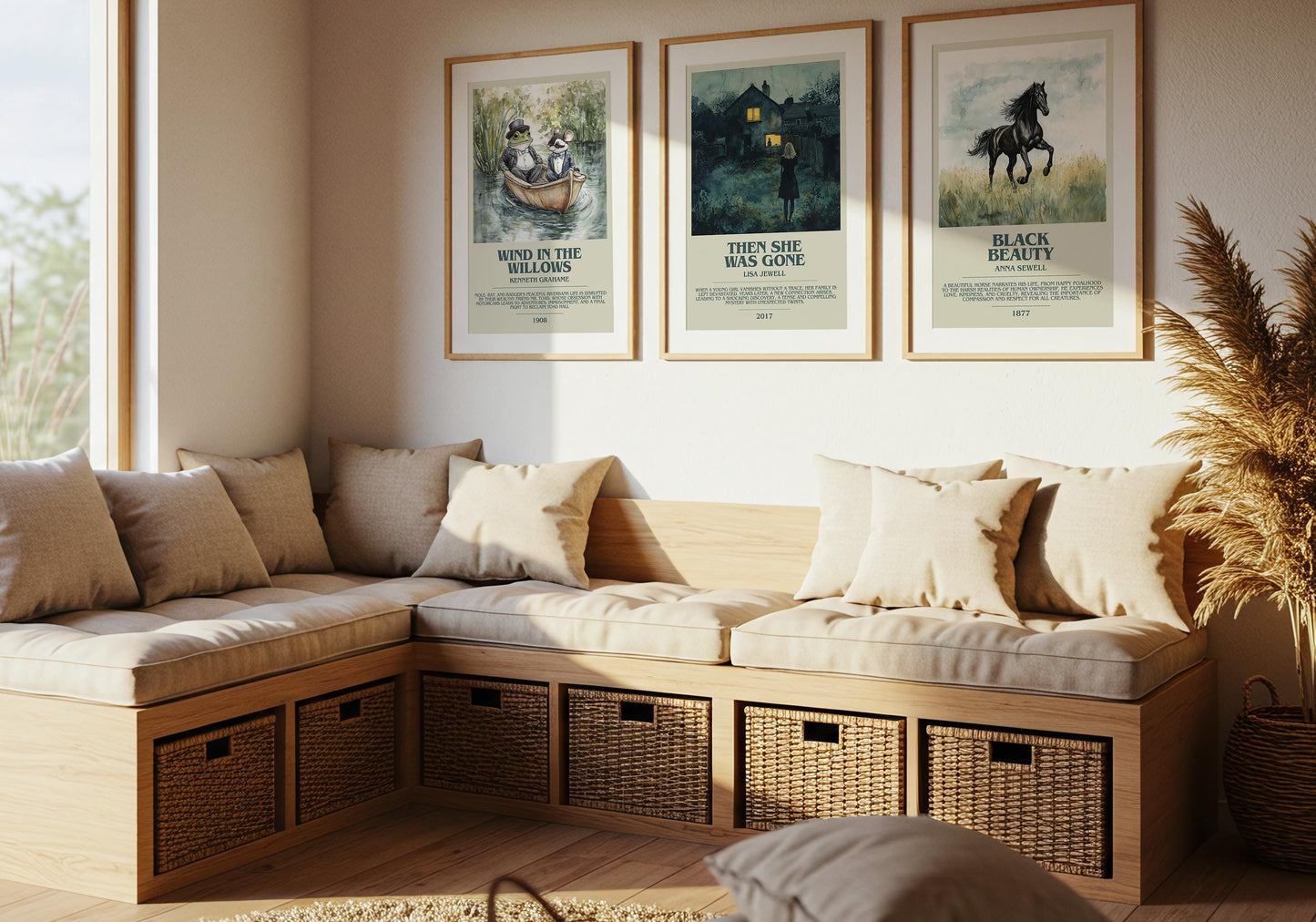 Then She Was Gone by Lisa Jewell Descriptive Poster Print. Free Delivery Wall Art Author & Blurb Book Artwork Novel Modern Gift