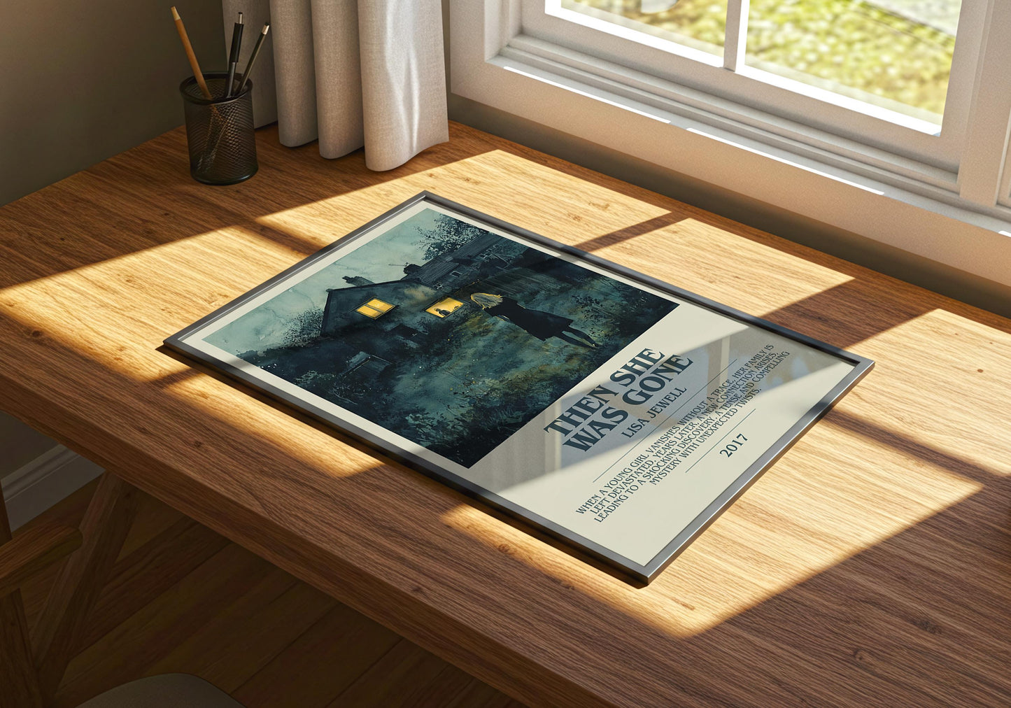 Then She Was Gone by Lisa Jewell | Descriptive Book Poster | Modern