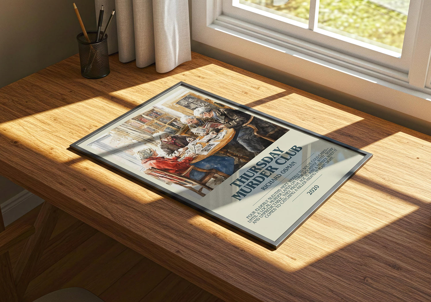 Thursday Murder Club by Richard Osman | Descriptive Book Poster | Modern