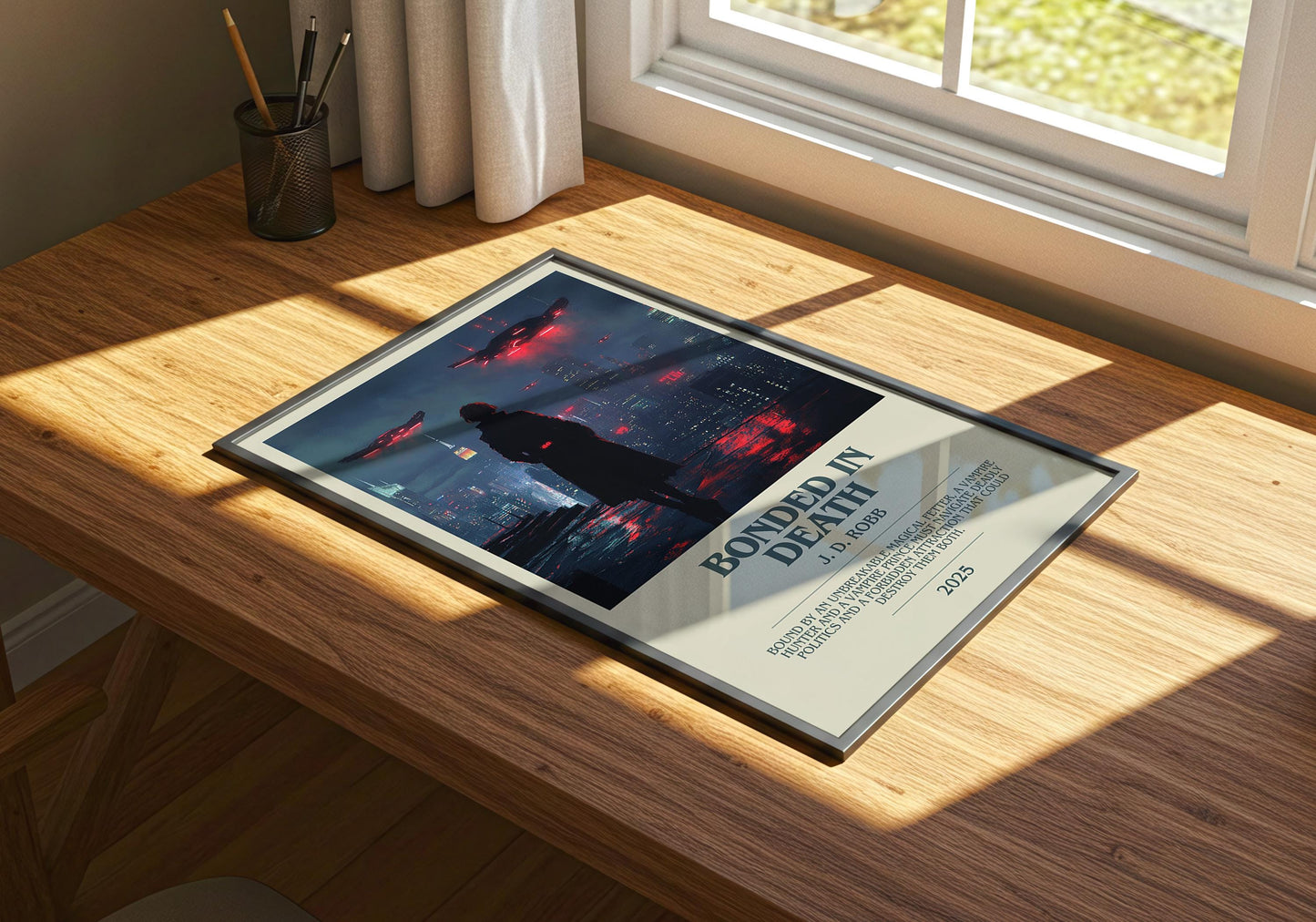 Bonded In Death by J.D. Robb | Descriptive Book Poster | Modern