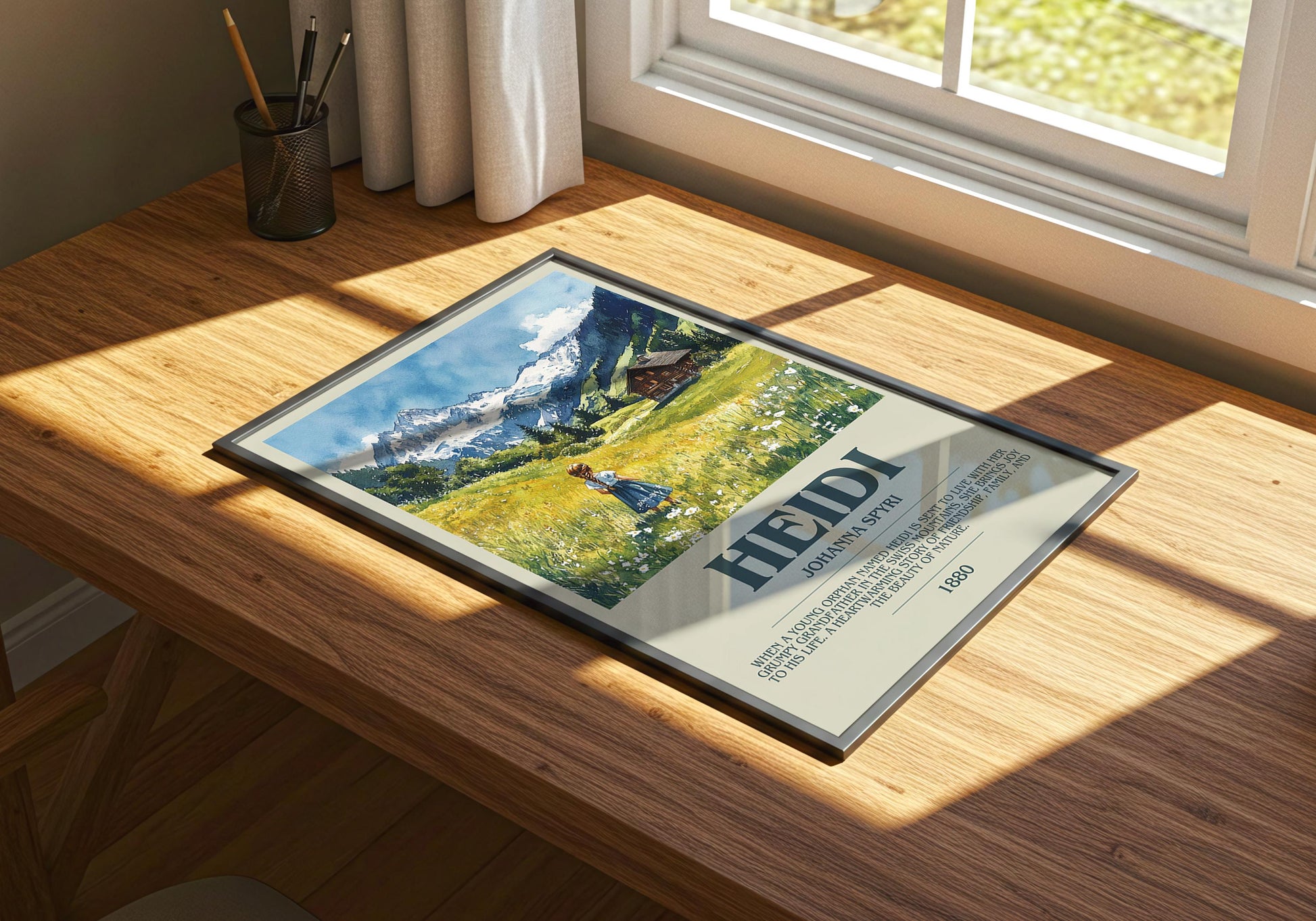 Heidi by Johanna Spyri | Descriptive Book Poster | Modern