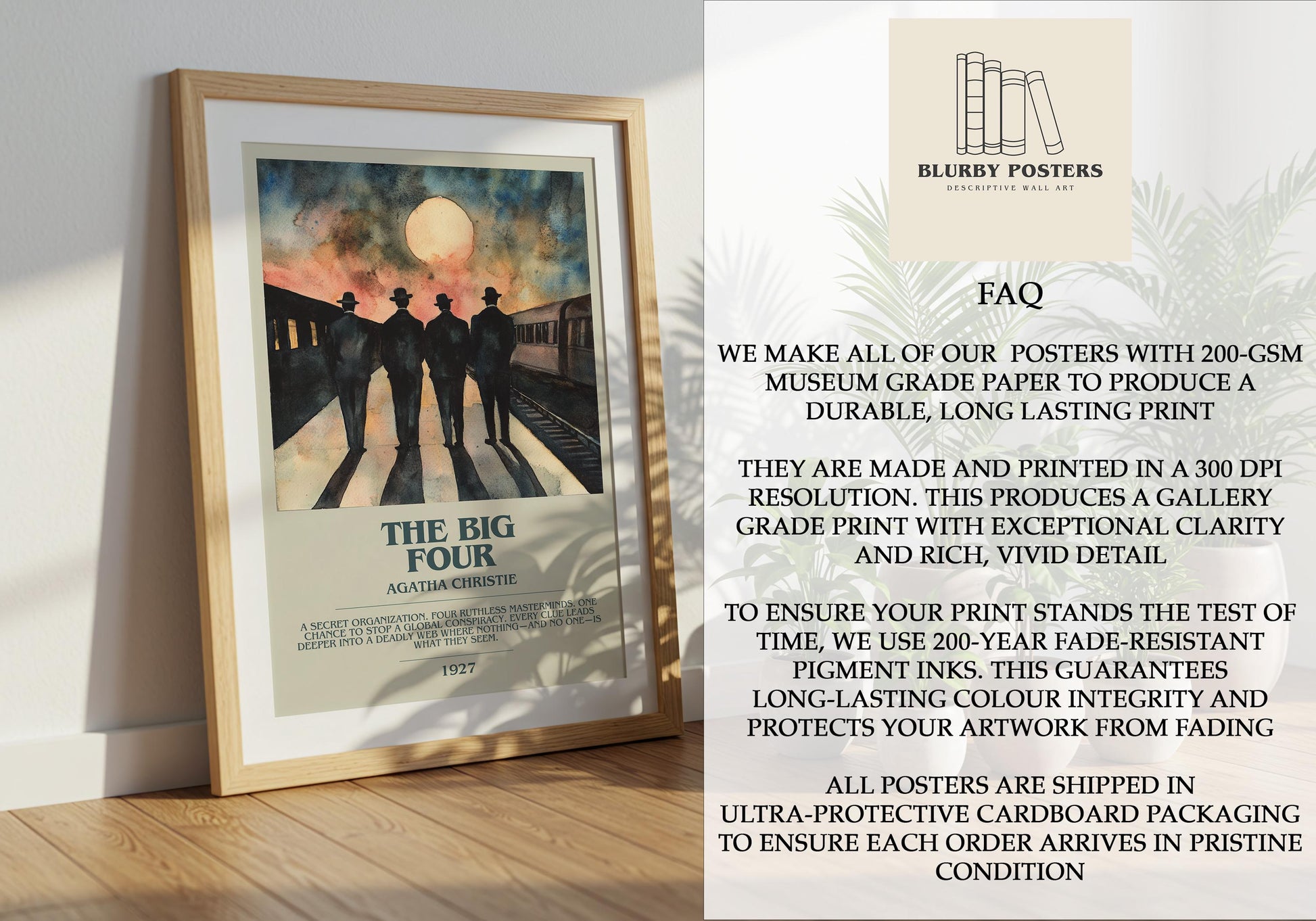 The Big Four by Agatha Christie | Descriptive Book Poster | Modern