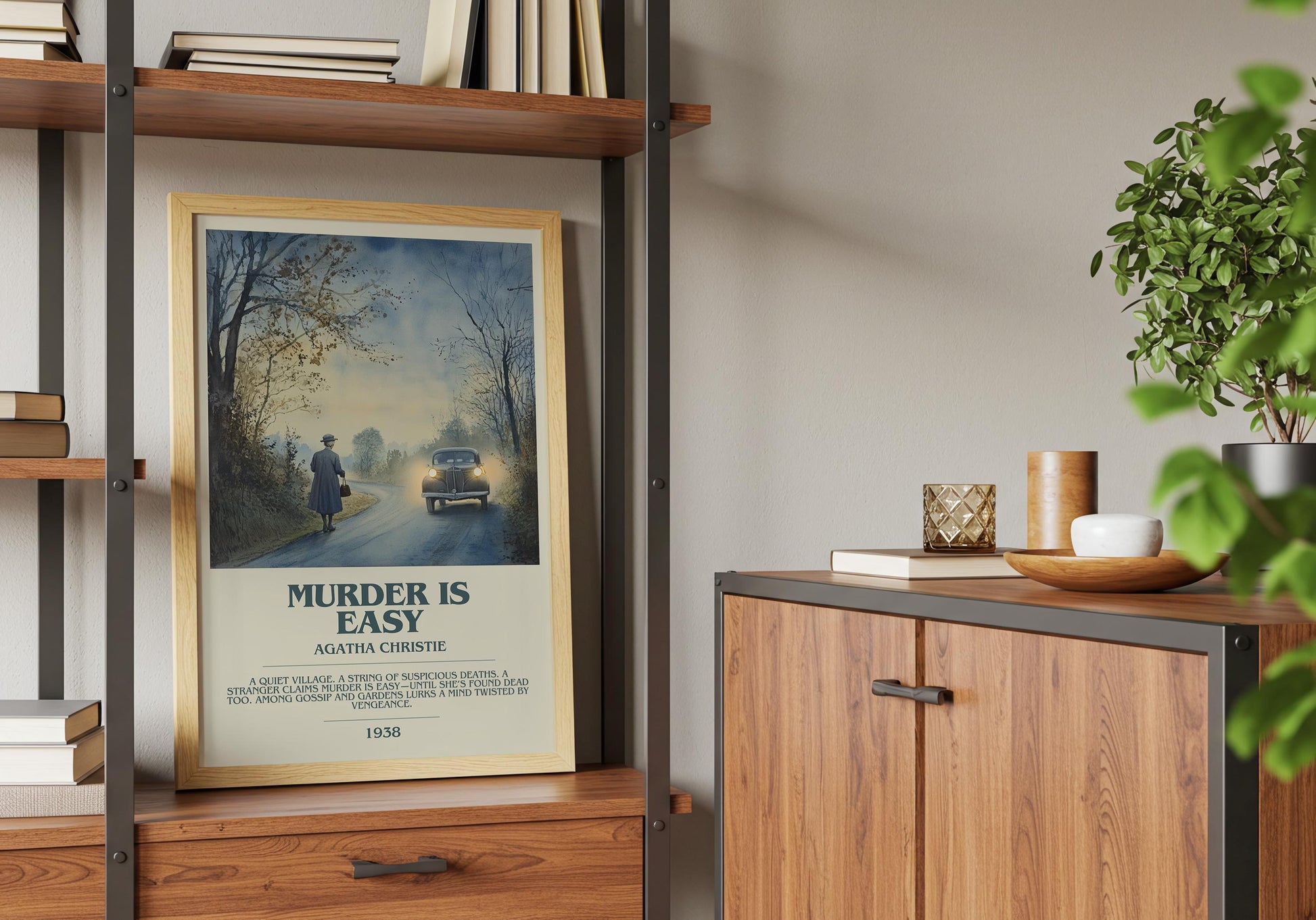 Murder Is Easy by Agatha Christie | Descriptive Book Poster | Modern