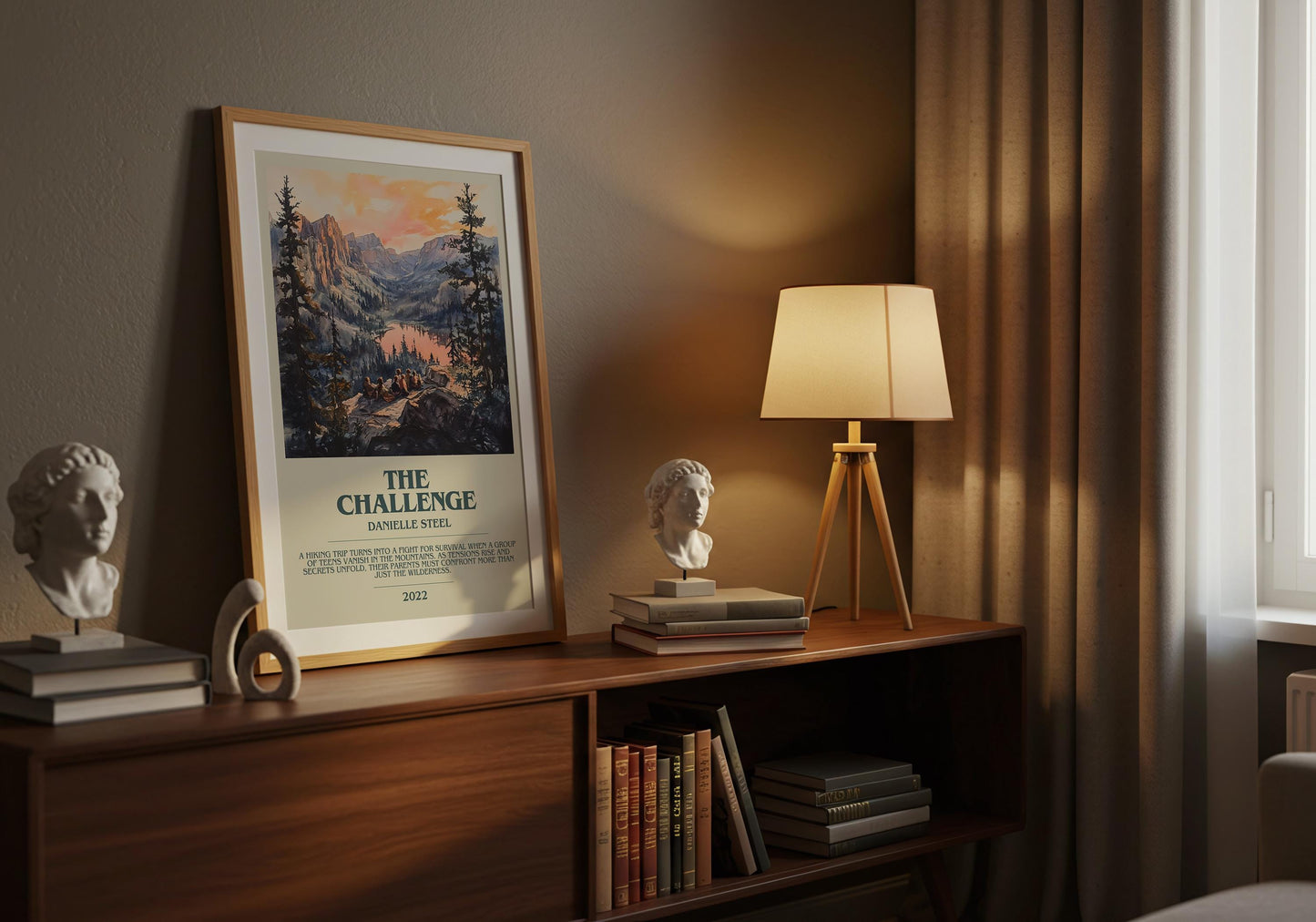 The Challenge by Danielle Steel Descriptive Poster Print. Free Delivery Wall Art Author & Blurb Book Artwork Novel Modern Gift