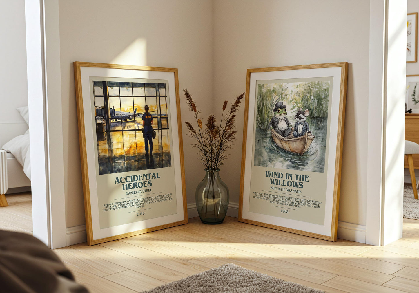 Accidental Heroes by Danielle Steel Descriptive Poster Print. Free Delivery Wall Art Author & Blurb Book Artwork Novel Modern Gift