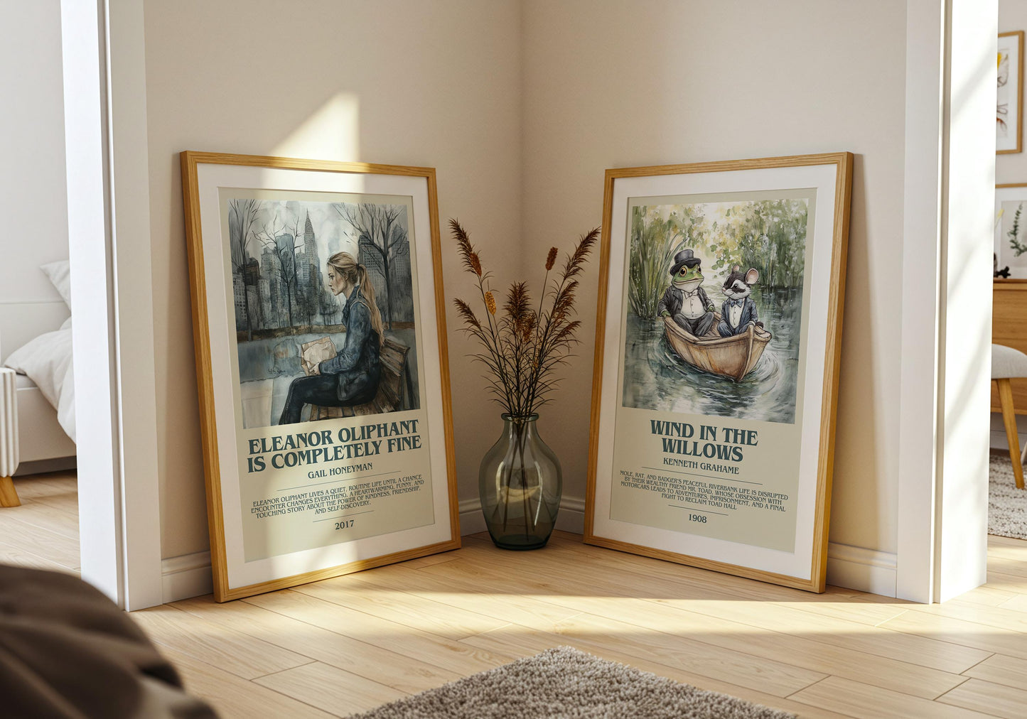 Eleanor Oliphant Is Completely Fine by Gail Honeyman Descriptive Poster Print. Free Delivery Wall Art Author & Blurb Book Artwork Novel