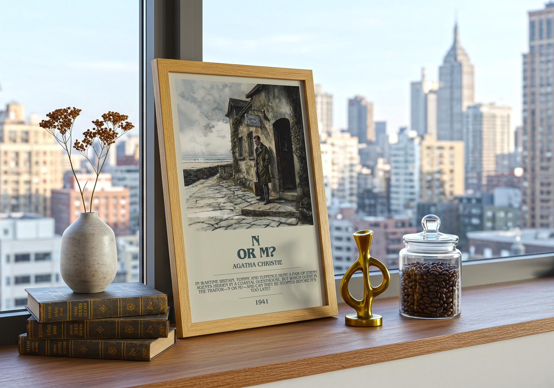 N or M? by Agatha Christie | Descriptive Book Poster | Modern